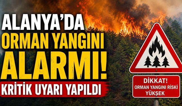 Alanya'da orman yangını alarmı! Kritik uyarı yapıldı