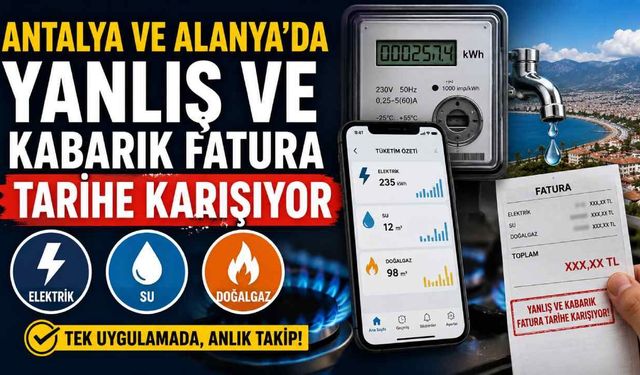 Antalya ve Alanya'da yanlış ve kabarık fatura tarihe karışıyor