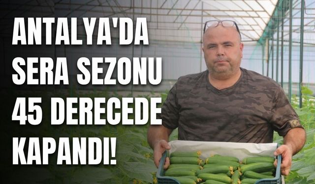 Antalya'da sera sezonu 45 derece sıcaklıkta sona erdi