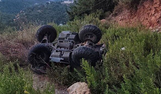 Bektaş'ta 20 metrelik uçuruma düşen ATV sürücüsü yaralandı