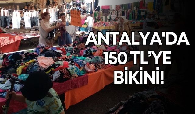 Muratpaşa'da 150 TL'ye bikini yoğunluğu
