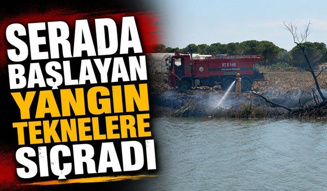 Serik'te sera yangını tekne ve tarım alanlarına sıçradı