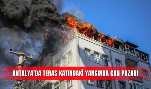 Muratpaşa'da teras yangını: İki kişi son anda kurtarıldı