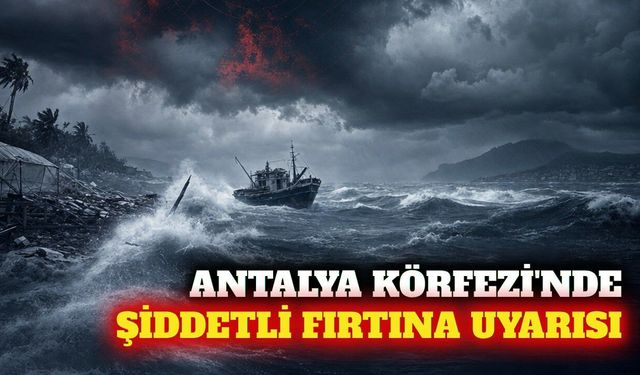 Antalya Körfezi'nde 75 kilometre hızlı fırtına bekleniyor
