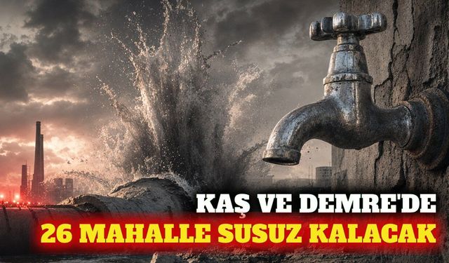 Kaş ve Demre'de 26 mahalleyi etkileyecek su kesintisi
