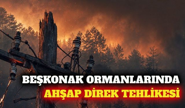 Beşkonak'ta orman yangınlarına karşı ahşap direk uyarısı