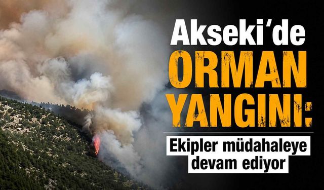 Akseki'de orman yangını: Ekipler müdahaleye devam ediyor
