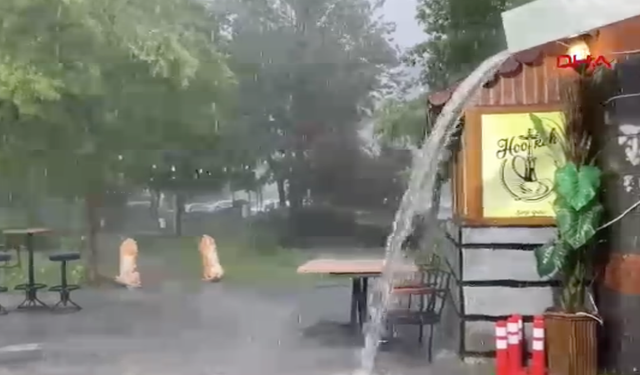 Sağanak ve fırtına hayatı felç etti! Ağaç devrildi, yollar göle döndü