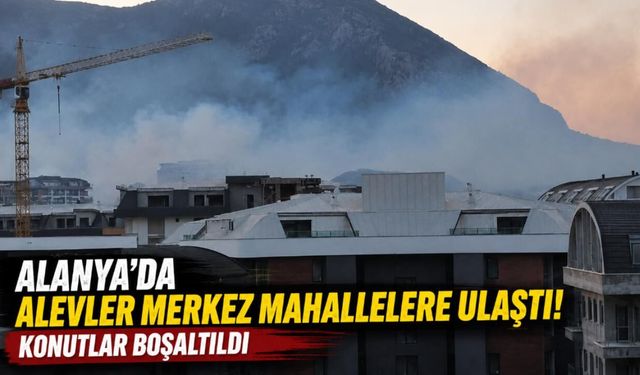 Alanya'da alevler merkez mahallelere ulaştı! Konutlar boşaltıldı