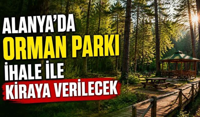 Alanya'da orman parkı ihale ile kiraya verilecek