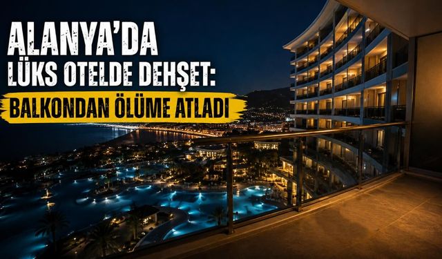 Alanya'da lüks otelde dehşet: Balkondan ölüme atladı