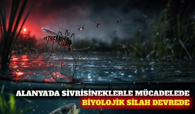 Alanya'da sivrisineğe karşı gambusya balıklı önlem