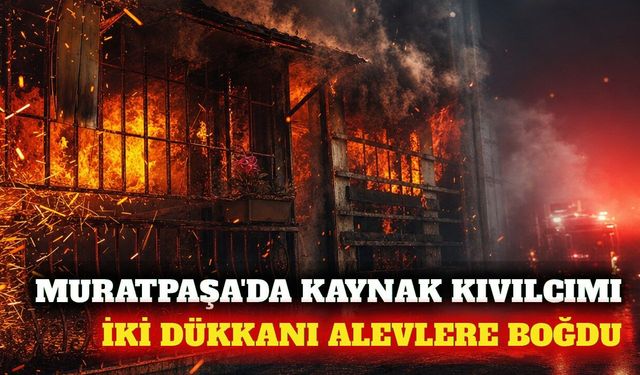 Muratpaşa'da kaynak çalışması yangına neden oldu