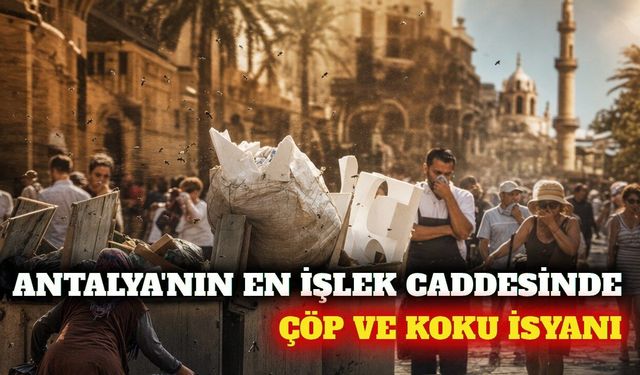 Antalya Hasan Subaşı Caddesi'nde çöp toplama tepkisi