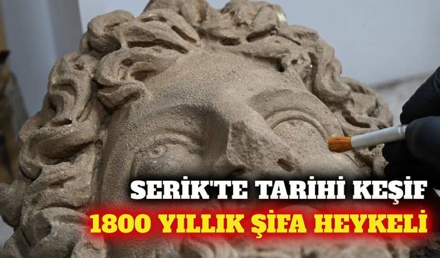 Serik'teki Aspendos kazılarında 1800 yıllık şifa heykeli