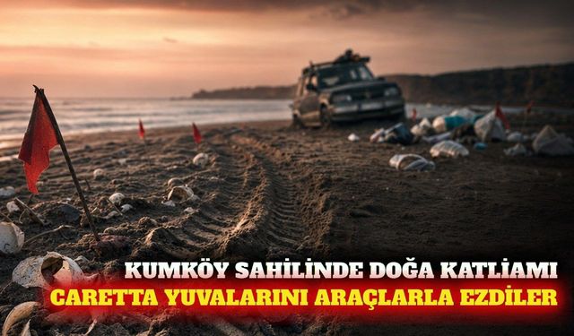 Aksu Kumköy sahilinde caretta yuvaları tahrip edildi