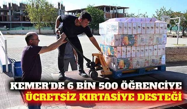 Kemer'de 6 bin 500 öğrenciye ücretsiz kırtasiye desteği