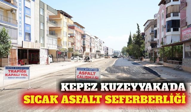Kepez Kuzeyyaka'da 1300 metrelik sıcak asfalt çalışması
