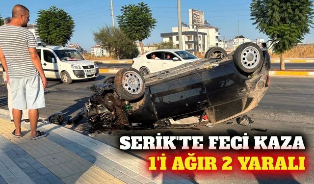 Serik-Belek yolunda kaza: 1'i ağır 2 yaralı
