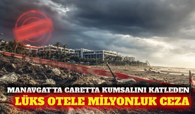 Manavgat'ta caretta kumsalını kirleten otele milyonluk ceza