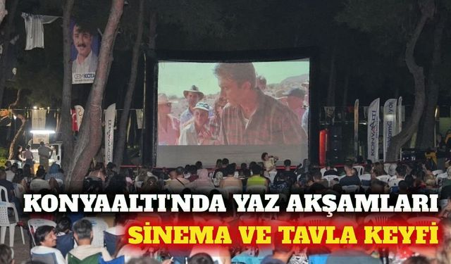 Konyaaltı'nda sinema ve tavla turnuvası etkinliği yapıldı