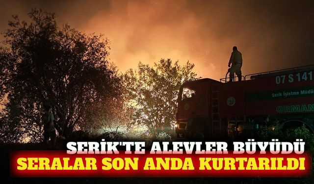 Serik'te çıkan otluk yangını 30 dönüme yayıldı