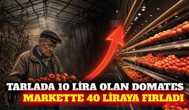 Antalya'da domates üreticide 10, markette 40 liraya ulaştı