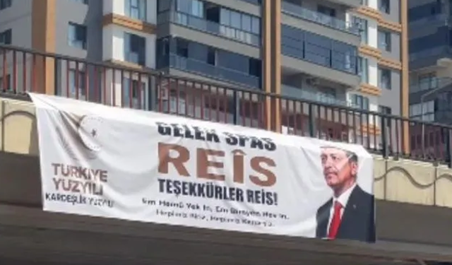 Erdoğan’a Kürtçe ve Türkçe Teşekkür Pankartları