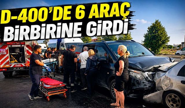 Alanya yolunda 6 araç çarpıştı: 17 kişi yaralandı