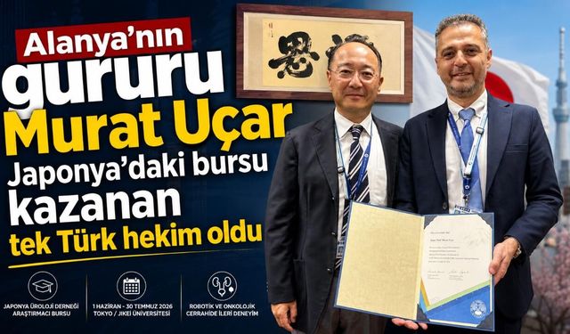 Alanya’nın gururu Murat Uçar'dan Japonya’da burs