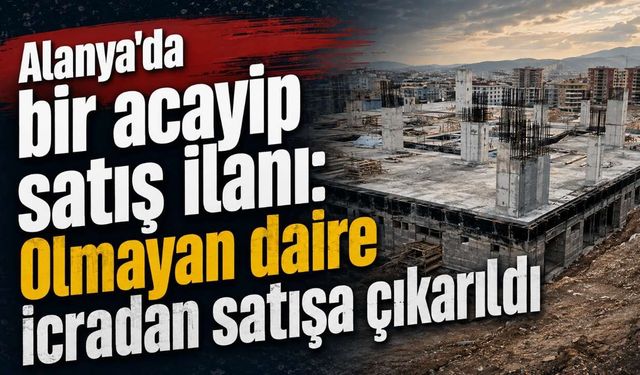 Alanya'da bir acayip satış ilanı: Olmayan daire icradan satışa çıkarıldı