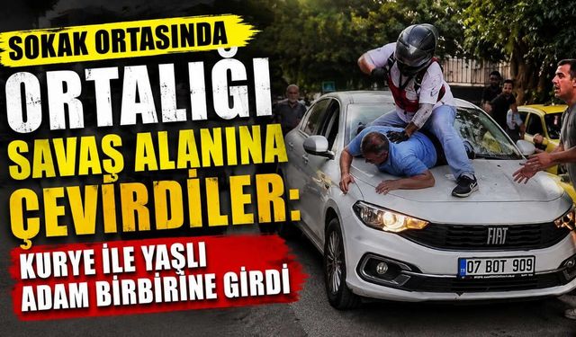 Sokak ortasında ortalığı savaş alanına çevirdiler: Kurye ile yaşlı adam birbirine girdi