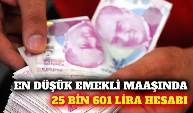 En düşük emekli maaşı için 25 bin 601 lira beklentisi