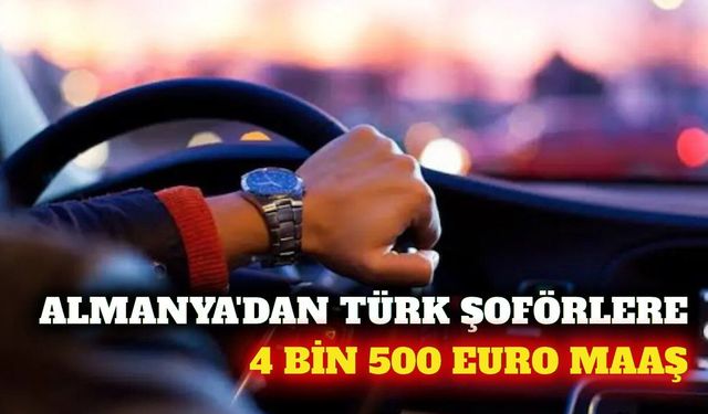 Almanya'da Türk şoförlere 4 bin 500 euro maaş fırsatı