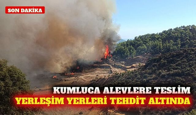 Kumluca'da orman yangını: Havadan ve karadan müdahale