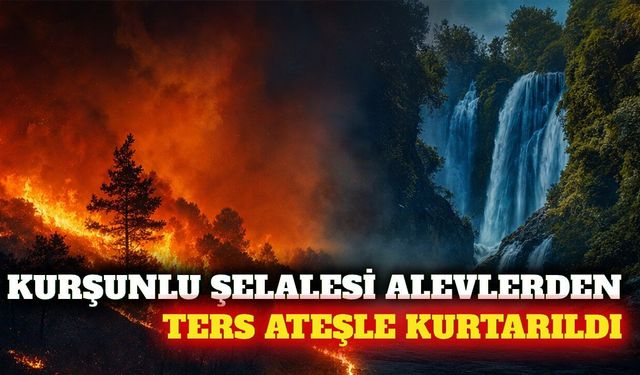 Aksu'daki yangında Kurşunlu Şelalesi ters ateşle korundu