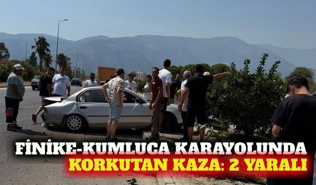 Finike-Kumluca yolunda kaza: İki sürücü yaralandı