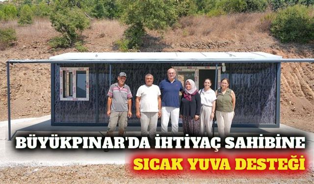 Büyükpınar'da ihtiyaç sahibine konteyner ev teslimi
