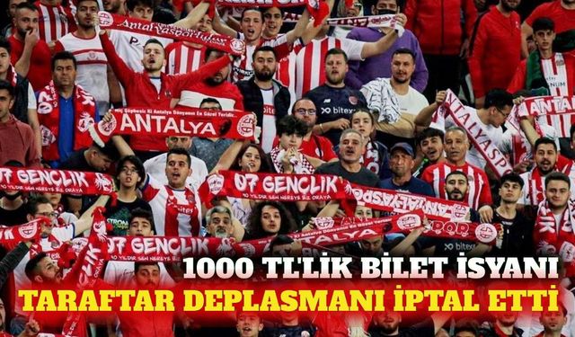 Antalyaspor taraftarından 1000 TL'lik bilet tepkisi