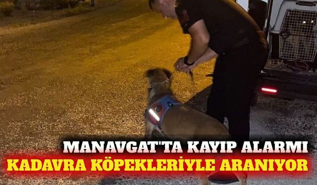 Manavgat'ta kayıp kadın kadavra köpekleriyle aranıyor