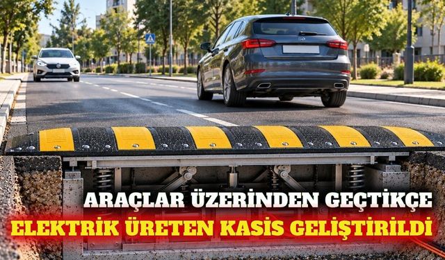 Araç geçişinden elektrik üreten yol kasisi geliştirildi