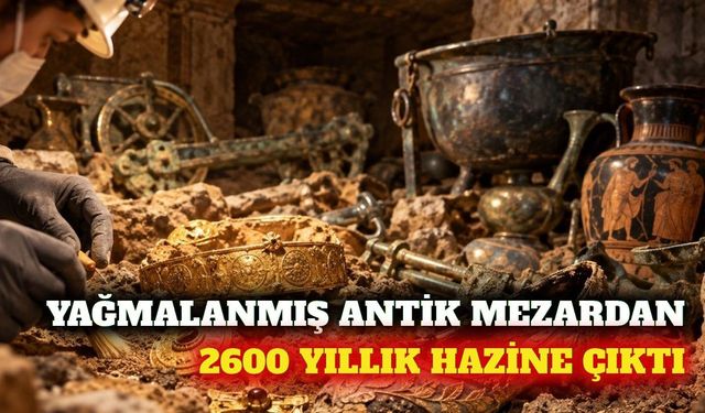 İtalya'daki yağmalanmış mezarda 2 bin 600 yıllık hazine