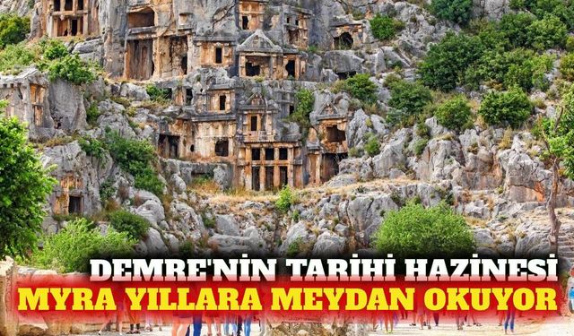 Demre'deki Myra Antik Kenti binlerce yıllık tarih sunuyor