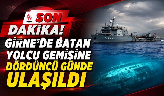Girne’de batan yolcu gemisine dördüncü günde ulaşıldı