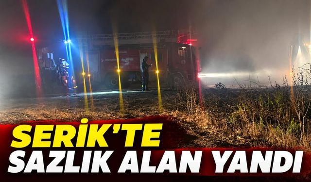 Antalya'da sazlık alanda yangın: 3 dönüm alan zarar gördü