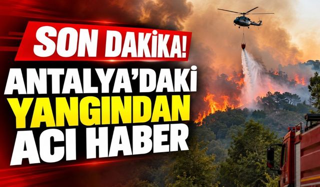 Son Dakika! Antalya'daki yangından acı haber