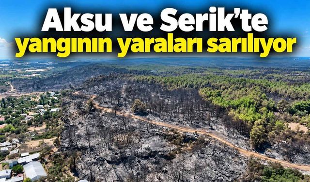 Aksu ve Serik’te yangının yaraları sarılıyor