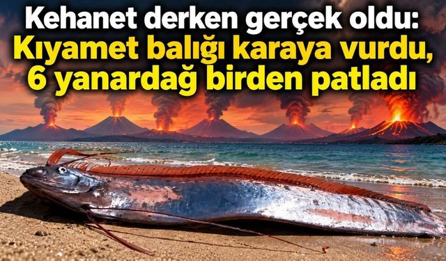 Kehanet derken gerçek oldu: Kıyamet balığı karaya vurdu, 6 yanardağ birden patladı