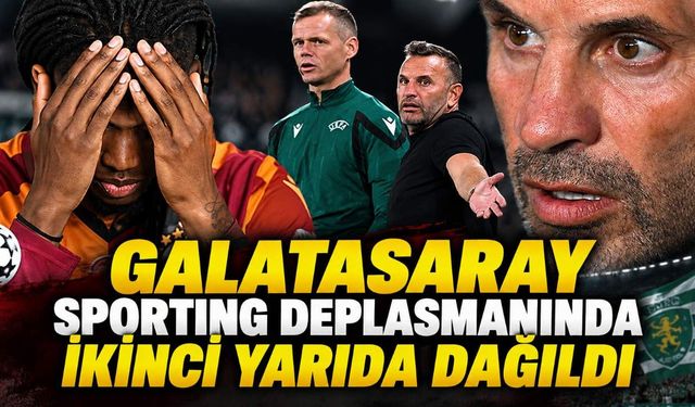 Galatasaray Sporting deplasmanında ikinci yarıda dağıldı