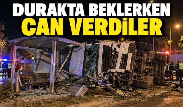 Manavgat-Alanya yolunda tır durağa devrildi: 2 kişi hayatını kaybetti